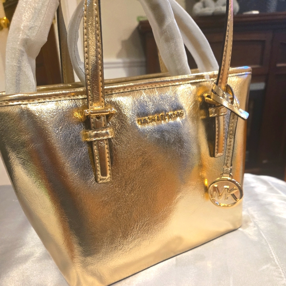 NWT Gold Michael Kors Handbag